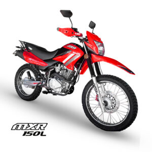 Motocicleta Masesa MXR 150L color rojo vista lateral